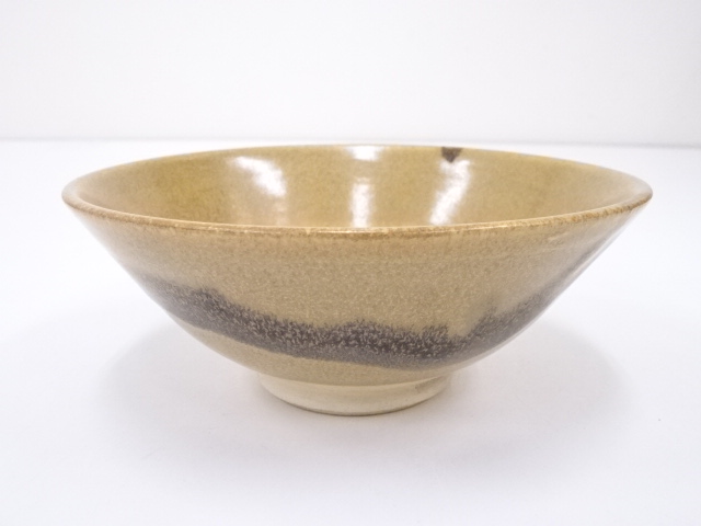 JAPANESE TEA CEREMONY / FLAT CHAWAN(TEA BOWL) / KYO WARE